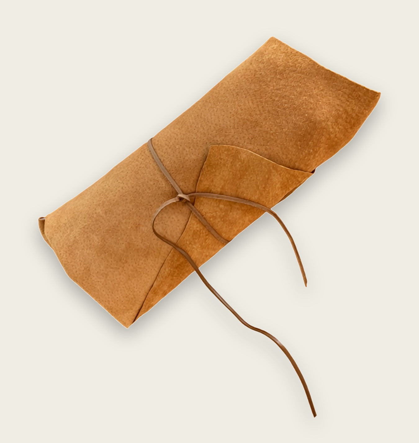 GLADIX suede packaging wrap tied with a leather cord, made for the Monterey driver kits